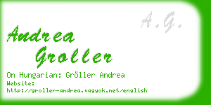 andrea groller business card